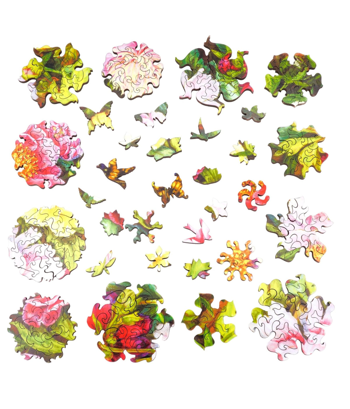 Roses and Peonies (479 Piece Wooden Jigsaw Puzzle) - Nautilus Puzzles - Wooden Jigsaw Puzzles For Adults