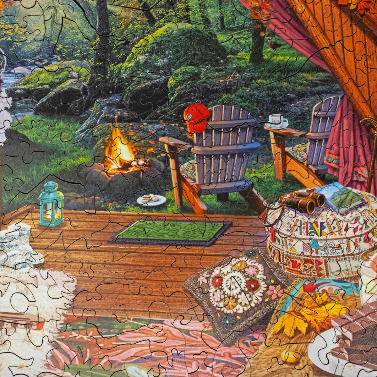 Roughing It? (479 Piece Wooden Jigsaw Puzzle) - Nautilus Puzzles - Wooden Jigsaw Puzzles For Adults