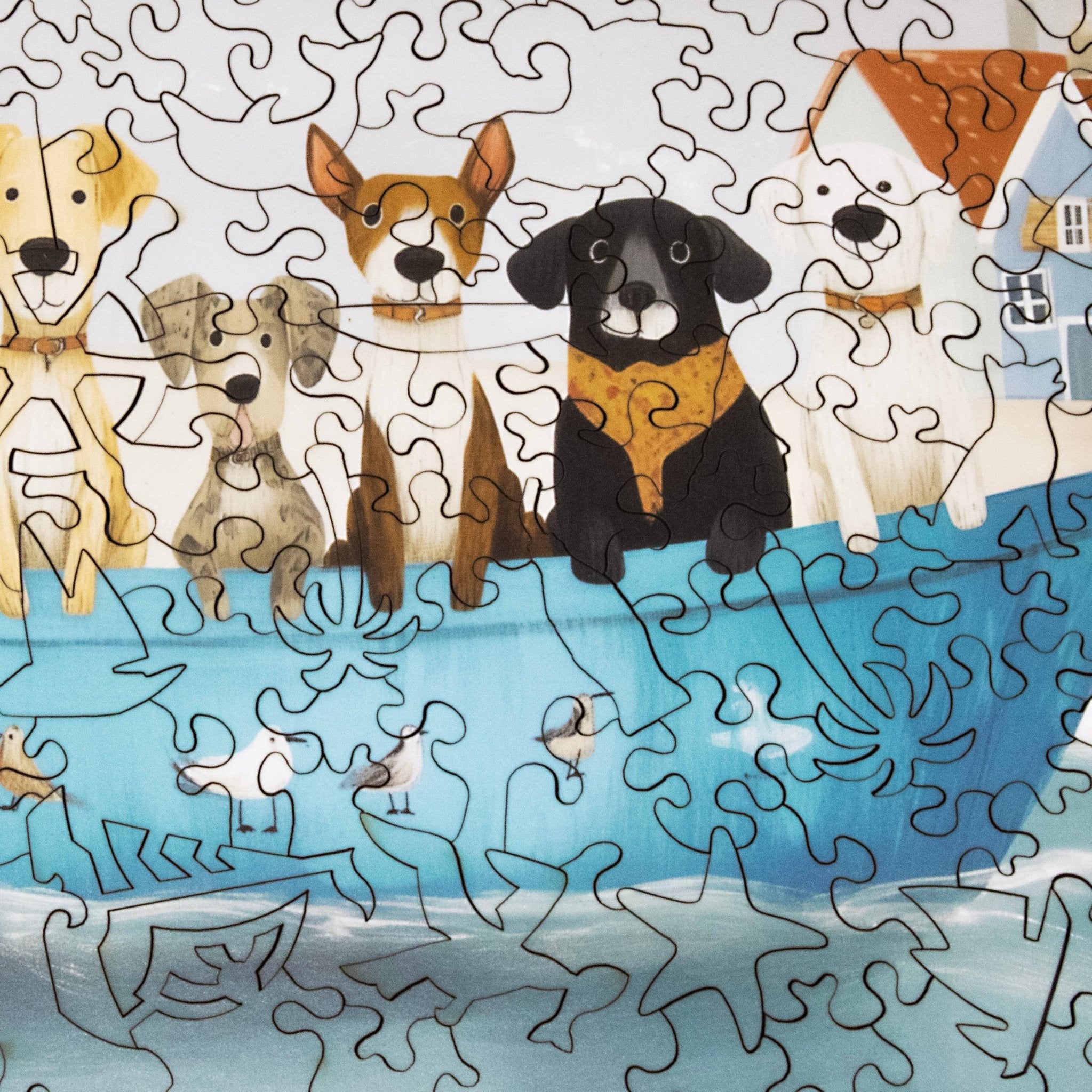 Salty Dogs (228 Piece Wooden Jigsaw Puzzle) - Nautilus Puzzles - Wooden Jigsaw Puzzles For Adults