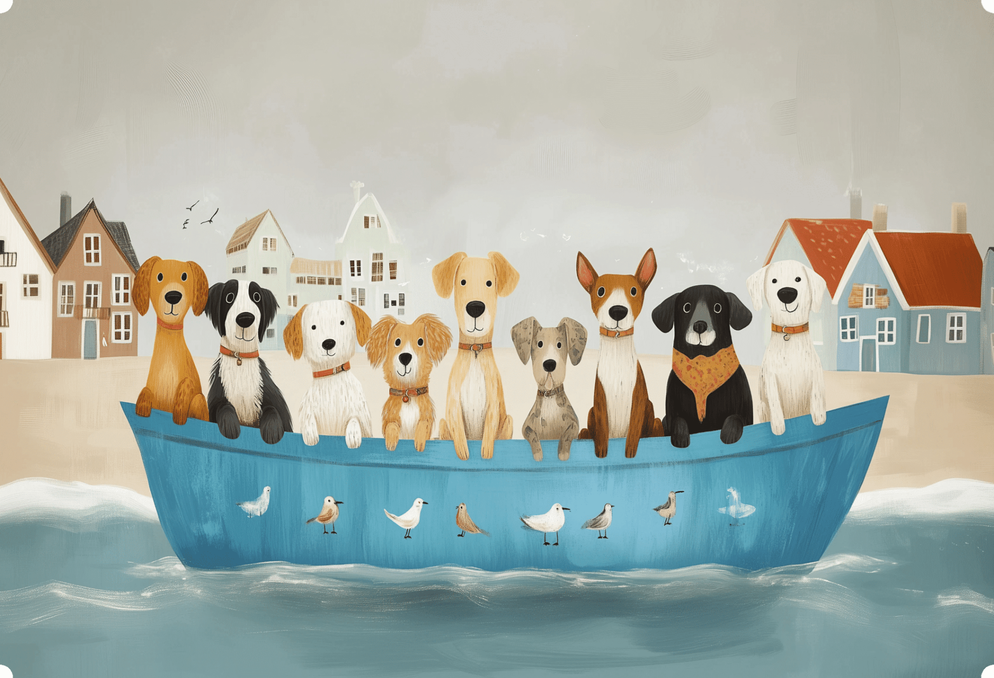 Salty Dogs (228 Piece Wooden Jigsaw Puzzle) - Nautilus Puzzles - Wooden Jigsaw Puzzles For Adults