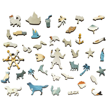 Salty Dogs (228 Piece Wooden Jigsaw Puzzle) - Nautilus Puzzles - Wooden Jigsaw Puzzles For Adults
