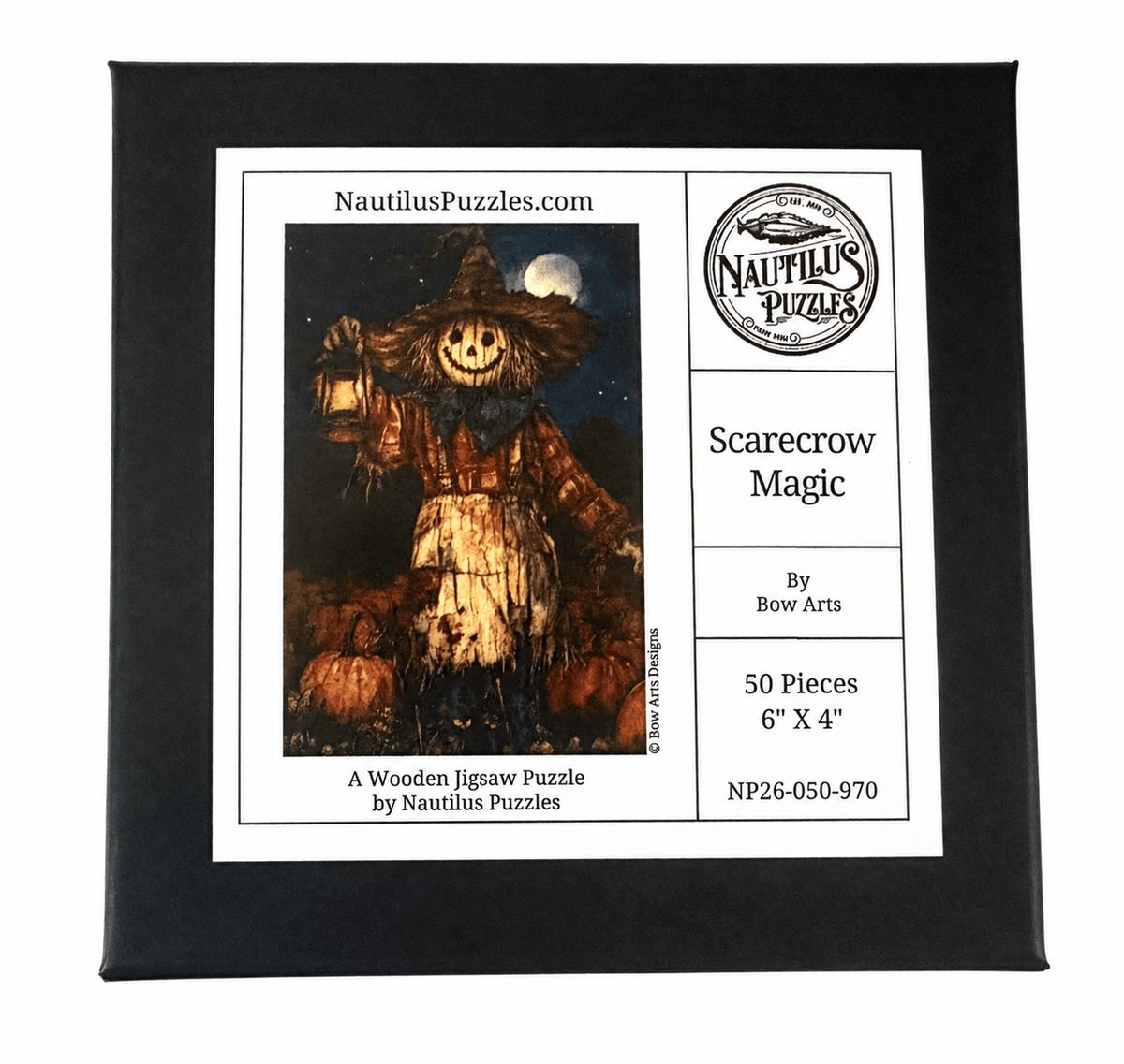 Scarecrow Magic (50 Piece Mini Halloween Wooden Jigsaw Puzzle) - Nautilus Puzzles - Wooden Jigsaw Puzzles For Adults