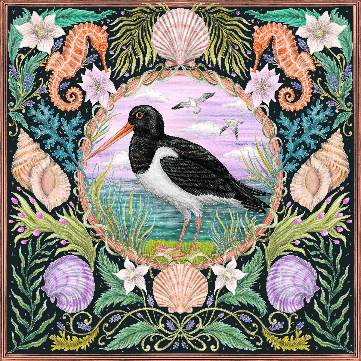Sea Birds Mini Puzzle Set - Nautilus Puzzles - Wooden Jigsaw Puzzles For Adults