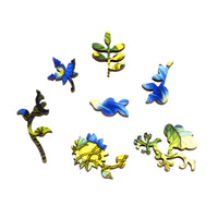 September - Morning Glory (50 Piece Round Mini Wooden Jigsaw Puzzle) - Nautilus Puzzles - Wooden Jigsaw Puzzles For Adults