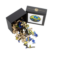 September - Morning Glory (50 Piece Round Mini Wooden Jigsaw Puzzle) - Nautilus Puzzles - Wooden Jigsaw Puzzles For Adults