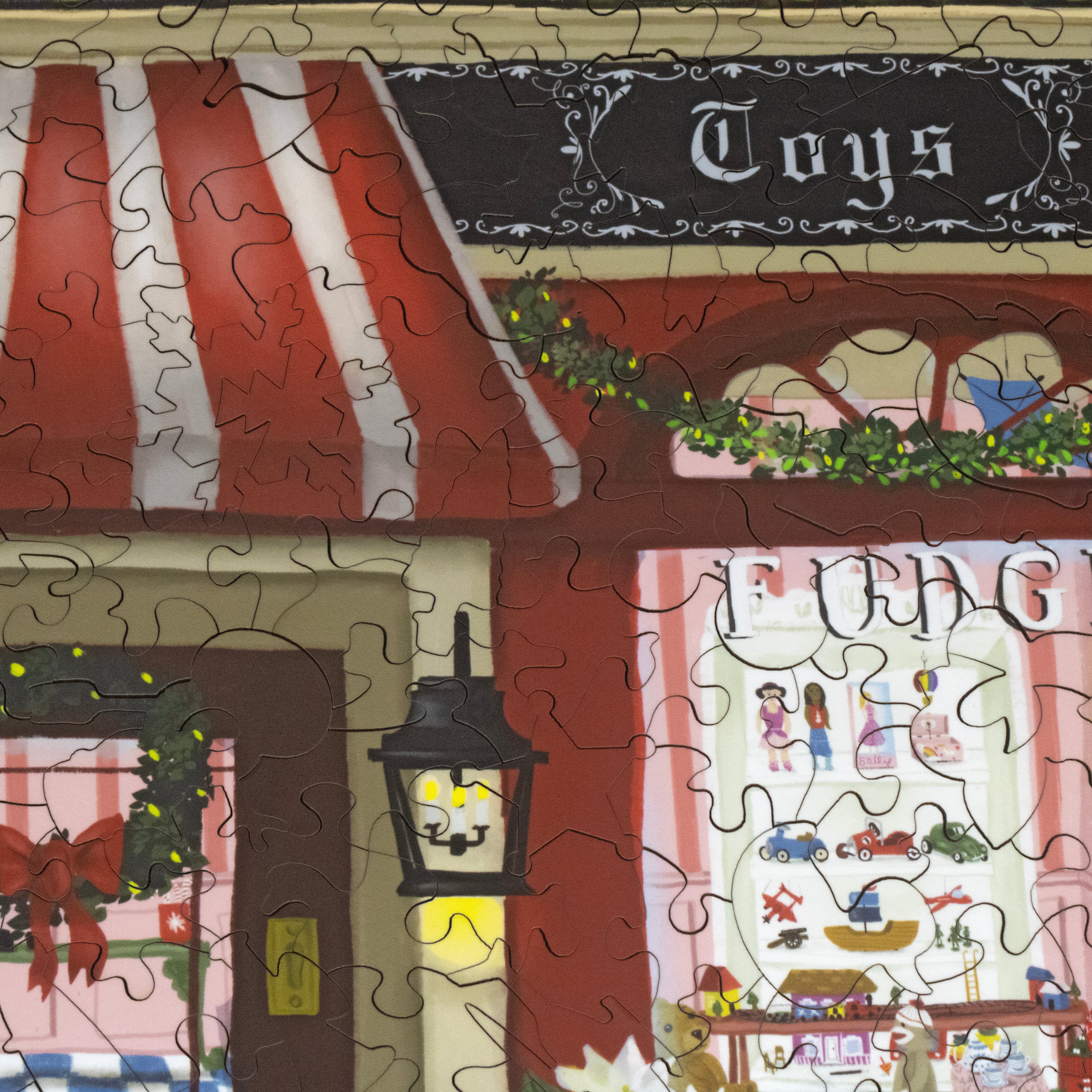 The Christmas Shoppe (482 Piece Wooden Jigsaw Puzzle) | Nautilus