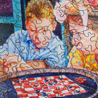 Sidewalk Checkers (474 Piece Wooden Jigsaw Puzzle) - Nautilus Puzzles - Wooden Jigsaw Puzzles For Adults