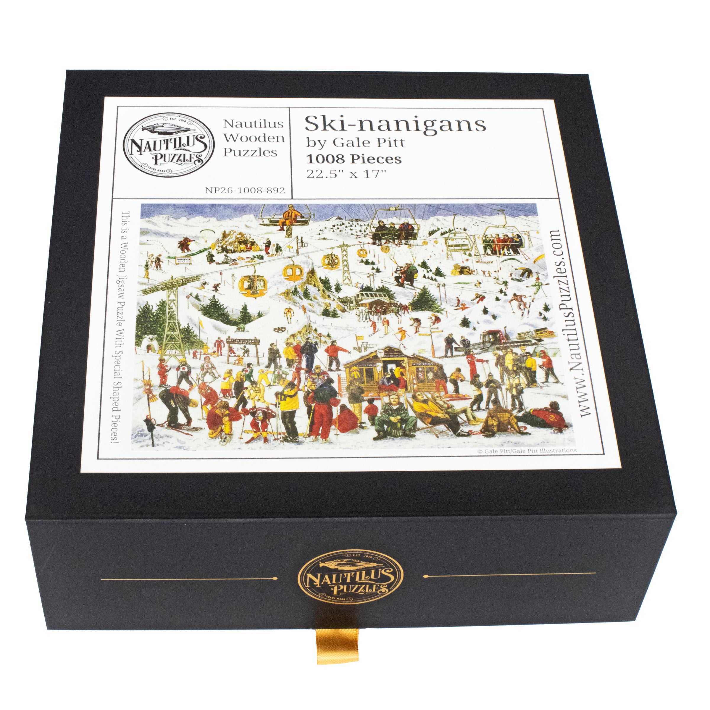 Ski-nanigans | 1008 Piece Puzzle - Nautilus Puzzles - Wooden Jigsaw Puzzles For Adults