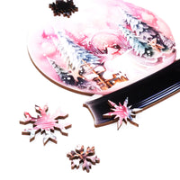 Snow Daydreams (79 Piece Shaped Mini Wooden Jigsaw Puzzle) - Nautilus Puzzles - Wooden Jigsaw Puzzles For Adults