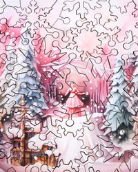 Snow Daydreams (79 Piece Shaped Mini Wooden Jigsaw Puzzle) - Nautilus Puzzles - Wooden Jigsaw Puzzles For Adults