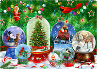 Snow Globe Magic (475 Piece Christmas Wooden Jigsaw Puzzle) - Nautilus Puzzles - Wooden Jigsaw Puzzles For Adults