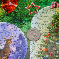 Snow Globe Magic (475 Piece Christmas Wooden Jigsaw Puzzle) - Nautilus Puzzles - Wooden Jigsaw Puzzles For Adults
