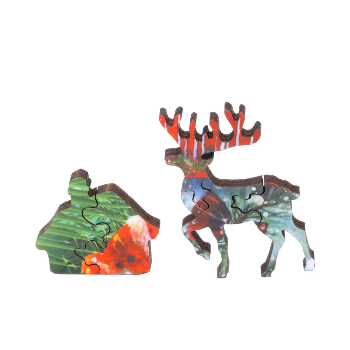 Snow Globe Magic (475 Piece Christmas Wooden Jigsaw Puzzle) - Nautilus Puzzles - Wooden Jigsaw Puzzles For Adults