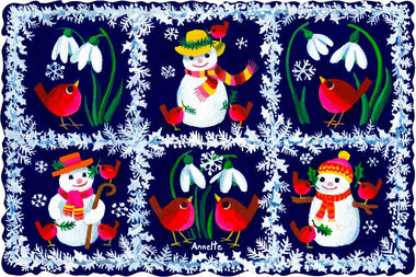 Snowdrops & Snowmen (50 Piece Mini Wooden Jigsaw Puzzle) - Nautilus Puzzles - Wooden Jigsaw Puzzles For Adults