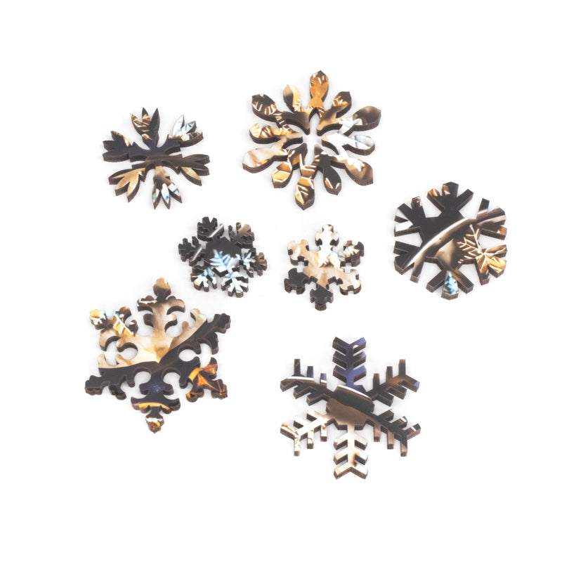 Snowflake Sweets (50 Piece Mini Wooden Jigsaw Puzzle) - Nautilus Puzzles - Wooden Jigsaw Puzzles For Adults