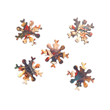 So Many Santas (66 Piece Mini Wooden Jigsaw Christmas Puzzle) - Nautilus Puzzles - Wooden Jigsaw Puzzles For Adults
