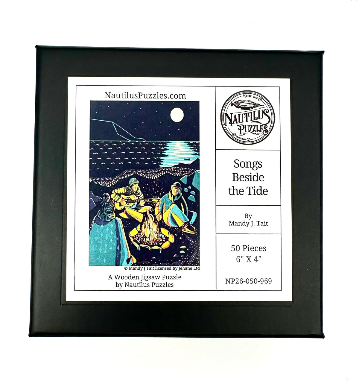 Songs Beside the Tide (50 Piece Mini Wooden Jigsaw Puzzle) - Nautilus Puzzles - Wooden Jigsaw Puzzles For Adults