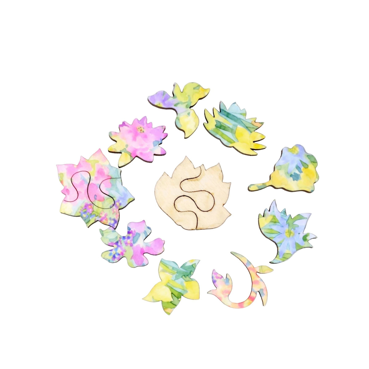 Spring Flowers (50 Piece Wooden Jigsaw Puzzle) - Nautilus Puzzles - Wooden Jigsaw Puzzles For Adults