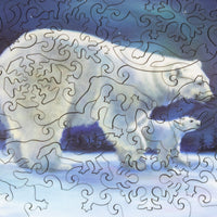 Star Bright - Polar Delight (54 Piece Mini Wooden Jigsaw Puzzle) - Nautilus Puzzles - Wooden Jigsaw Puzzles For Adults