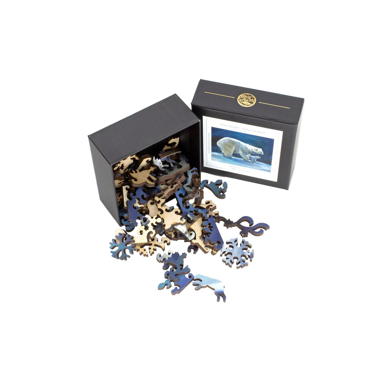 Star Bright - Polar Delight (54 Piece Mini Wooden Jigsaw Puzzle) - Nautilus Puzzles - Wooden Jigsaw Puzzles For Adults