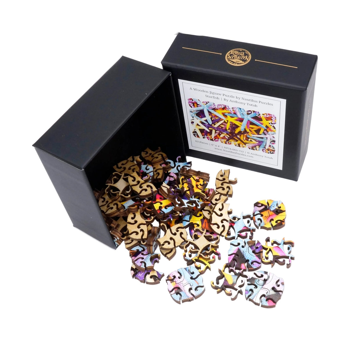 Starfish (63 Piece MINI Wooden Jigsaw Puzzle) - Nautilus Puzzles - Wooden Jigsaw Puzzles For Adults