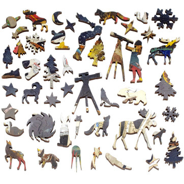 Stargazing (389 Piece Shaped Wooden Jigsaw Puzzle) - Nautilus Puzzles - Wooden Jigsaw Puzzles For Adults