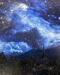 Starry Skies (509 Piece Wooden Jigsaw Puzzle) - Nautilus Puzzles - Wooden Jigsaw Puzzles For Adults