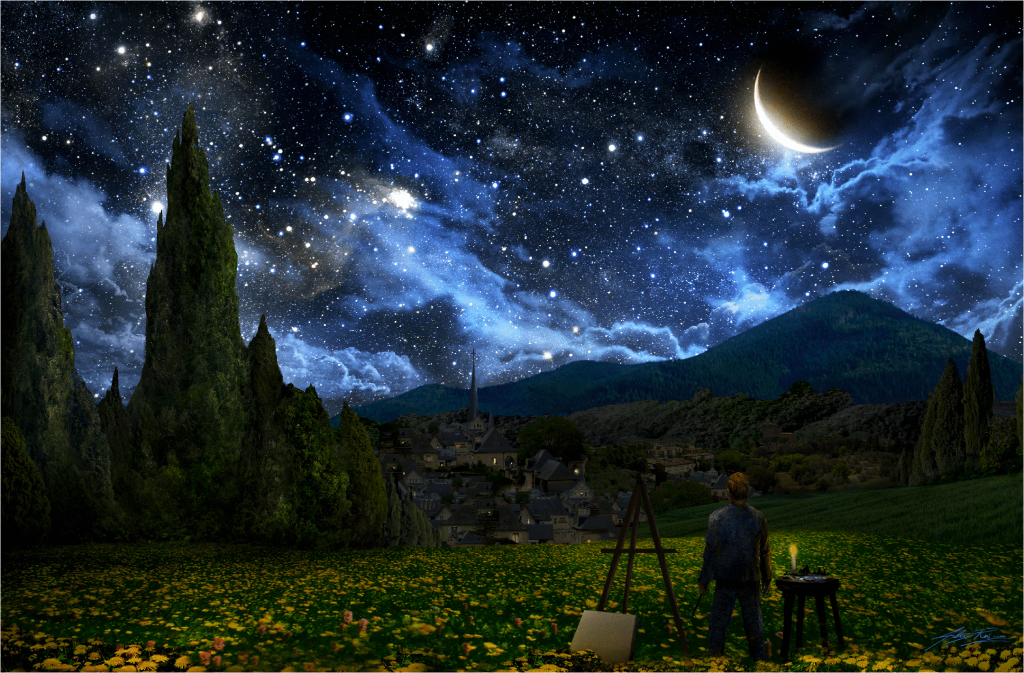 Starry Skies (509 Piece Wooden Jigsaw Puzzle) - Nautilus Puzzles - Wooden Jigsaw Puzzles For Adults