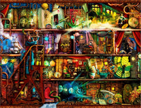 Steampunk Bookshelf (453 Piece Wooden Jigsaw Puzzle) - Nautilus Puzzles - Wooden Jigsaw Puzzles For Adults