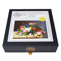 Easy Grip: Still Life With Flowers and Birds Nest, 1860 (171 Piece Wooden Jigsaw Puzzle) - Nautilus Puzzles - Wooden Jigsaw Puzzles For Adults