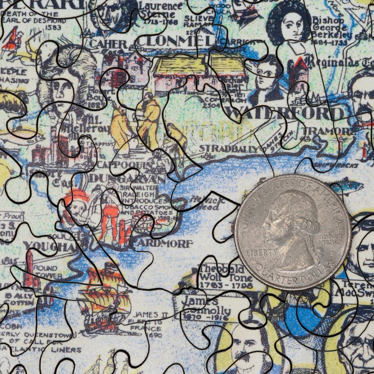 Story Map of Ireland (547 Piece Wooden Jigsaw Puzzle) - Nautilus Puzzles - Wooden Jigsaw Puzzles For Adults