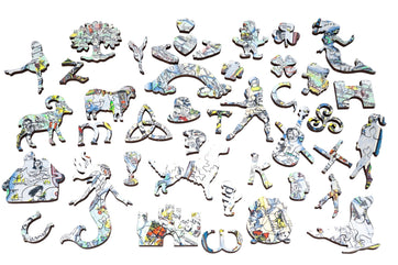 Story Map of Ireland (547 Piece Wooden Jigsaw Puzzle) - Nautilus Puzzles - Wooden Jigsaw Puzzles For Adults