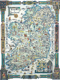 Story Map of Ireland (547 Piece Wooden Jigsaw Puzzle) - Nautilus Puzzles - Wooden Jigsaw Puzzles For Adults