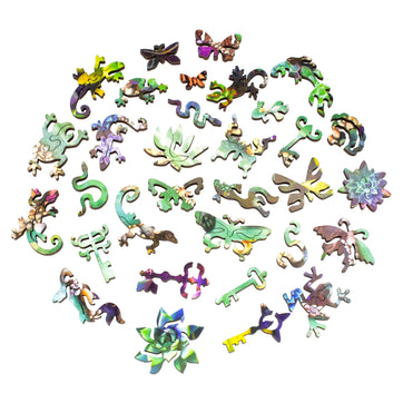Succulent Swirl (479 Piece Wooden Jigsaw Puzzle) - Nautilus Puzzles - Wooden Jigsaw Puzzles For Adults
