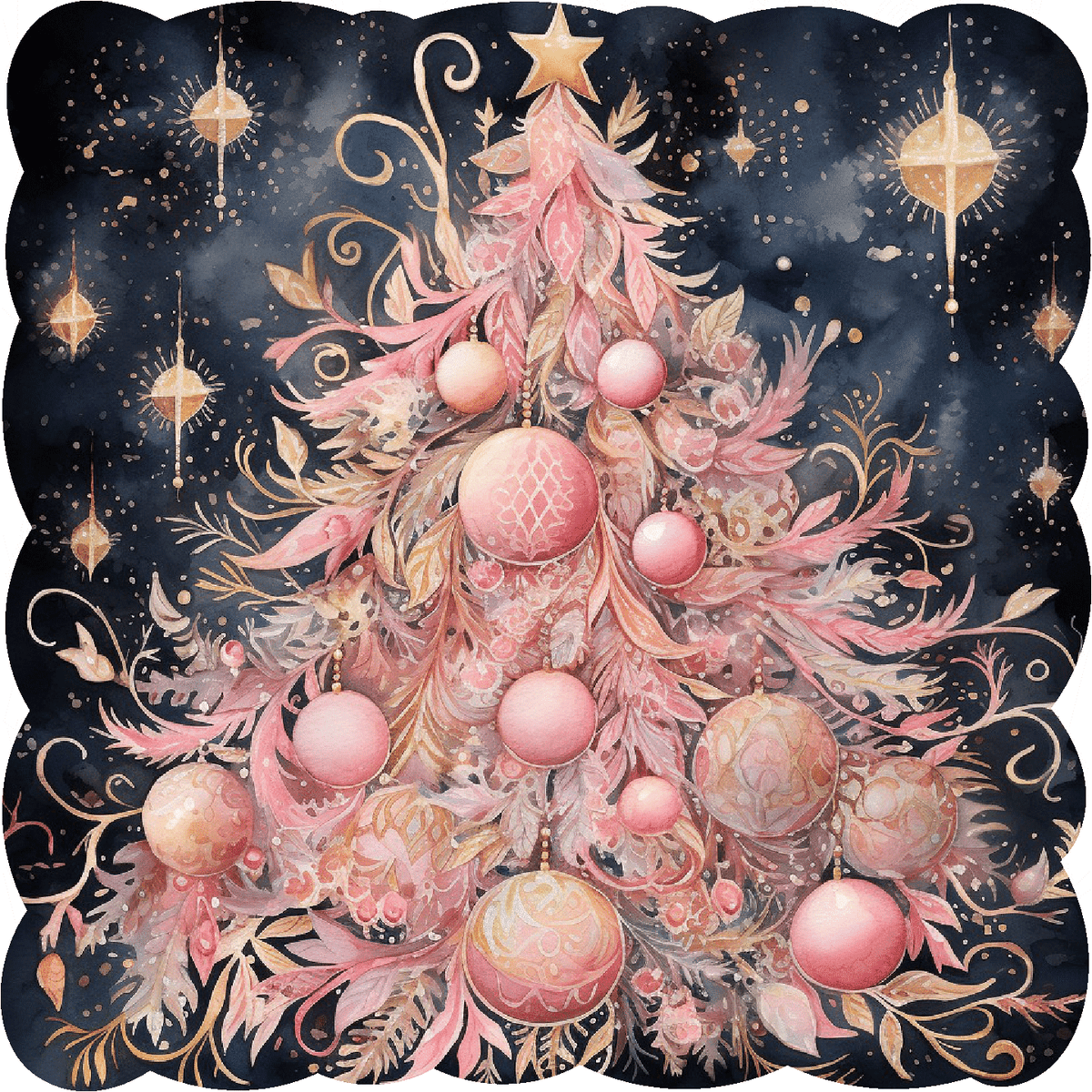 Sugar Plum Sparkles (50 Piece Mini Christmas Wooden Jigsaw Puzzle) - Nautilus Puzzles - Wooden Jigsaw Puzzles For Adults