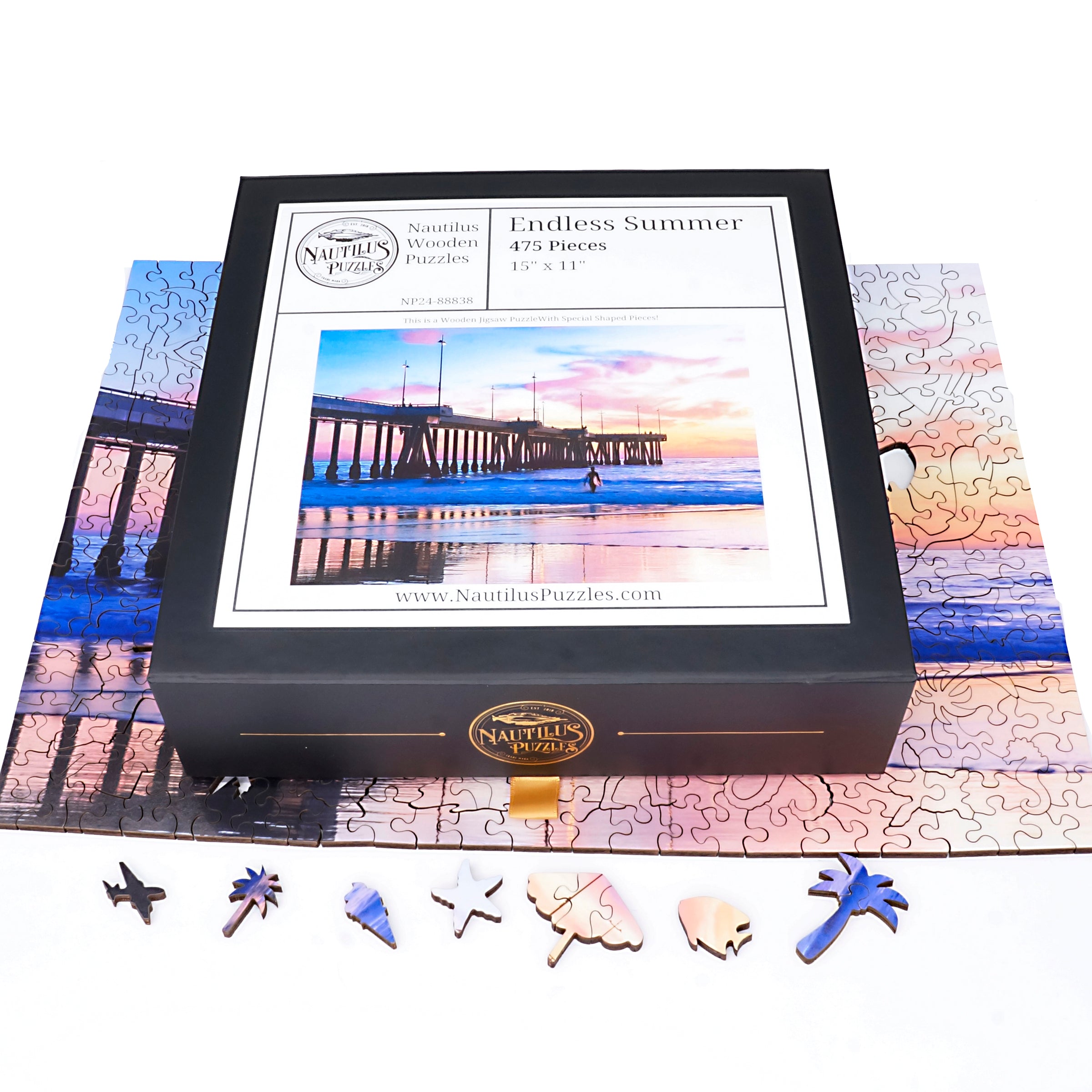 Custom Puzzle - Summer at the Seaside - Nautilus Puzzles - Wooden Jigsaw Puzzles For Adults