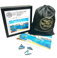 Sunday Sail (494 Piece Wooden Jigsaw Puzzle) - Nautilus Puzzles - Wooden Jigsaw Puzzles For Adults