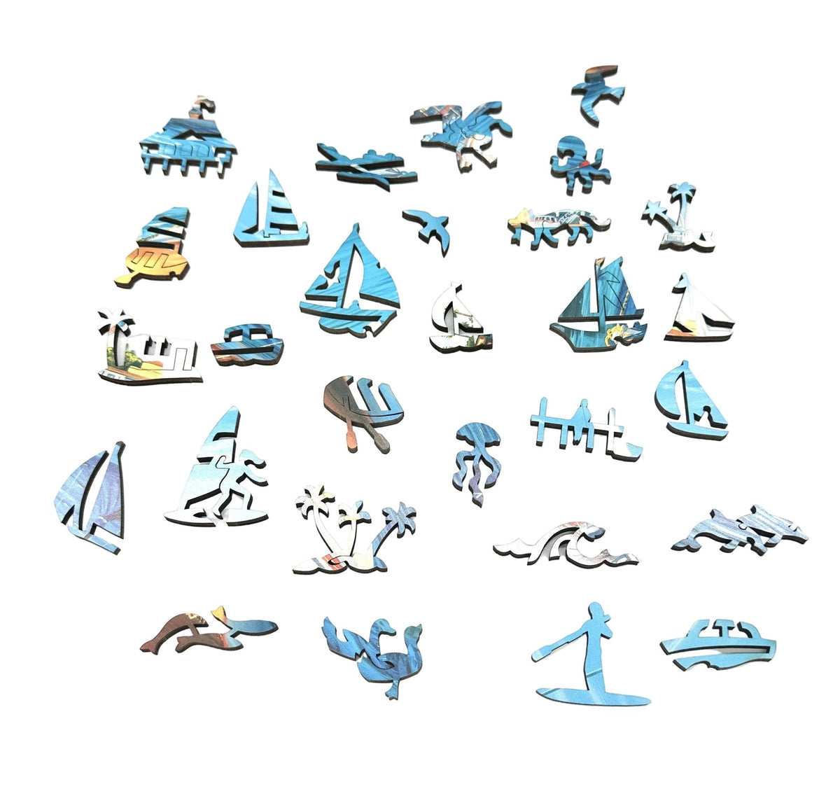 Sunday Sail (494 Piece Wooden Jigsaw Puzzle) - Nautilus Puzzles - Wooden Jigsaw Puzzles For Adults