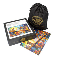 Sunset Over Steel (509 Piece Wooden Jigsaw Puzzle) - Nautilus Puzzles - Wooden Jigsaw Puzzles For Adults