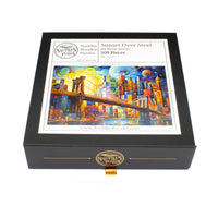 Sunset Over Steel (509 Piece Wooden Jigsaw Puzzle) - Nautilus Puzzles - Wooden Jigsaw Puzzles For Adults