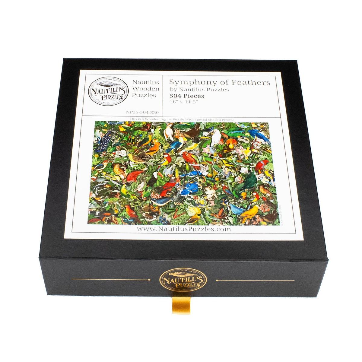 Symphony of Feathers (504 Piece Wooden Jigsaw Puzzle) - Nautilus Puzzles - Wooden Jigsaw Puzzles For Adults