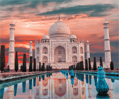 Taj Mahal (50 Piece Mini Wooden Jigsaw Puzzle) - Nautilus Puzzles - Wooden Jigsaw Puzzles For Adults