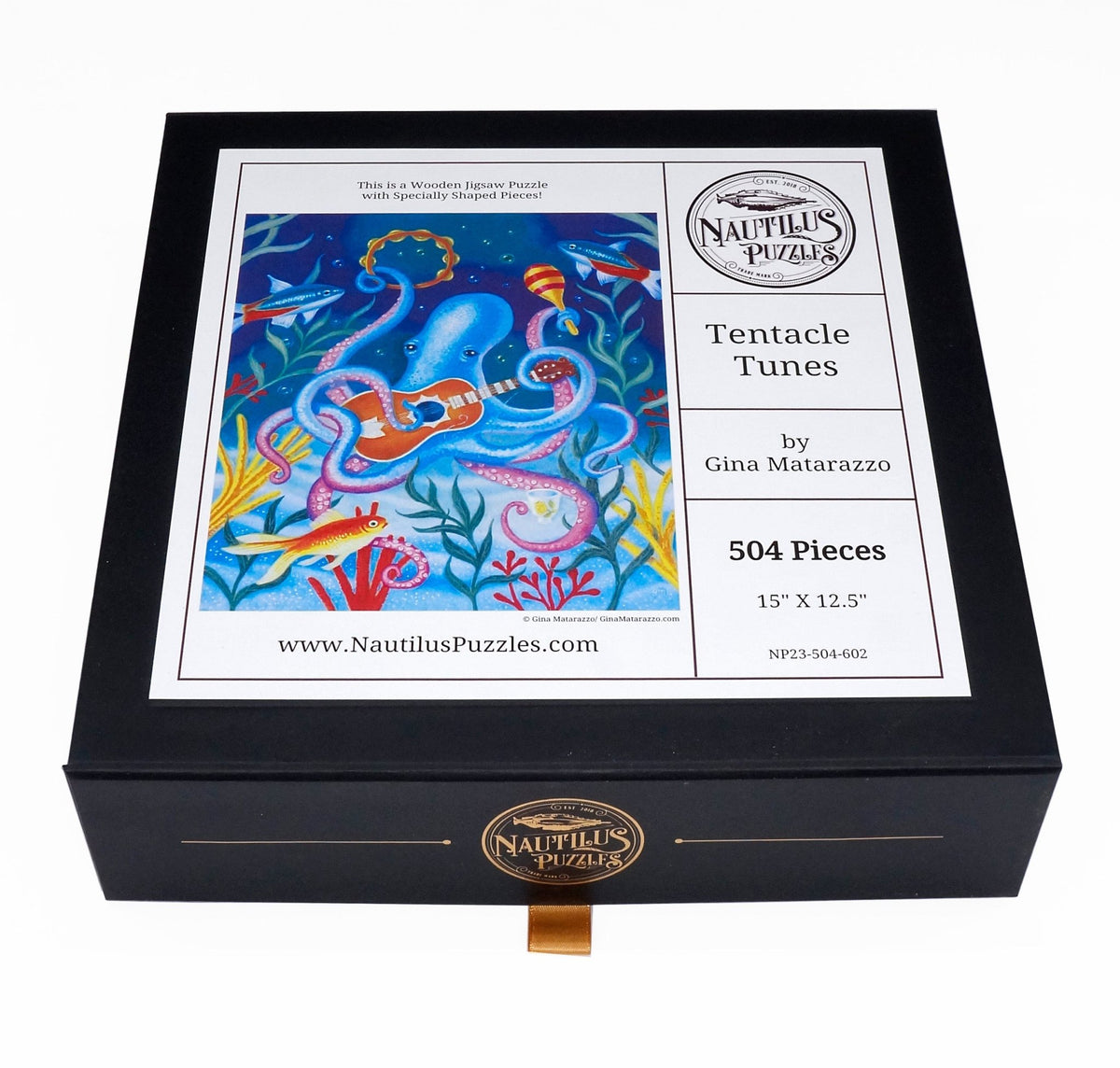 Tentacle Tunes (504 Piece Wooden Jigsaw Puzzle) - Nautilus Puzzles - Wooden Jigsaw Puzzles For Adults