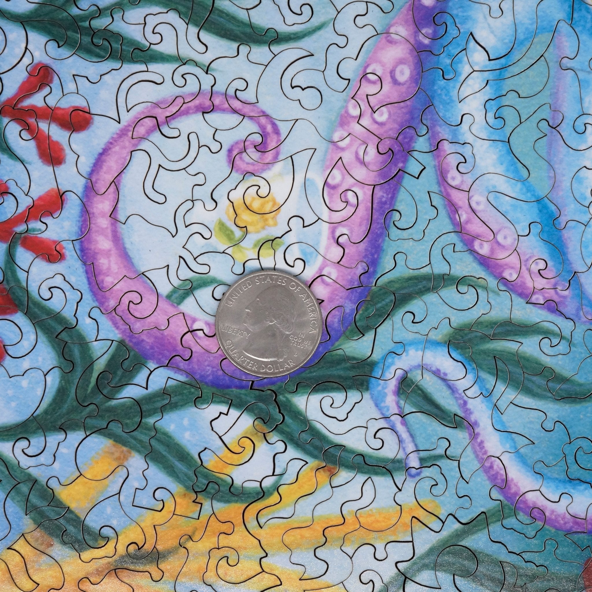 Tentacle Tunes (504 Piece Wooden Jigsaw Puzzle) - Nautilus Puzzles - Wooden Jigsaw Puzzles For Adults