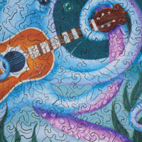Tentacle Tunes (504 Piece Wooden Jigsaw Puzzle) - Nautilus Puzzles - Wooden Jigsaw Puzzles For Adults