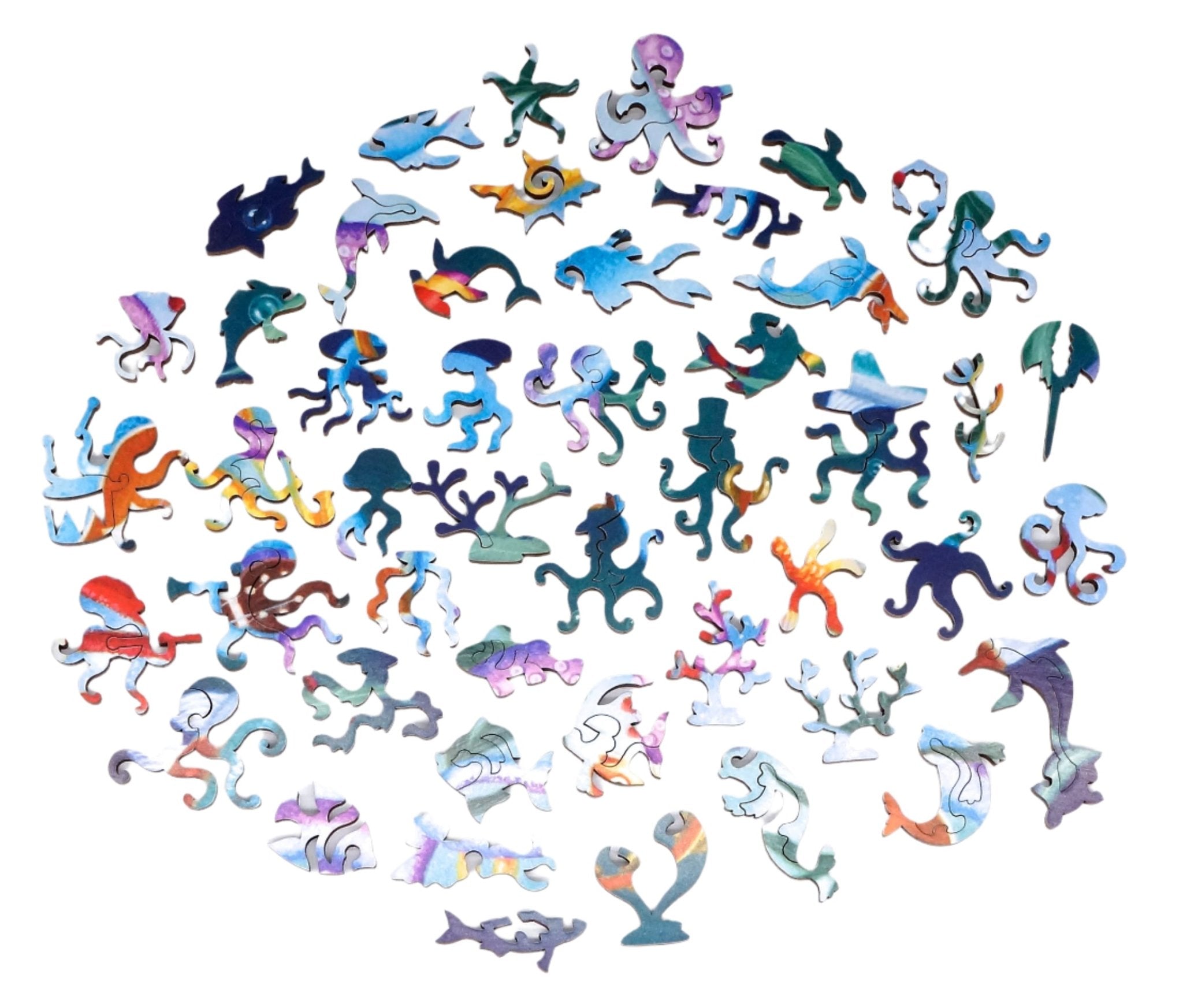 Tentacle Tunes (504 Piece Wooden Jigsaw Puzzle) - Nautilus Puzzles - Wooden Jigsaw Puzzles For Adults