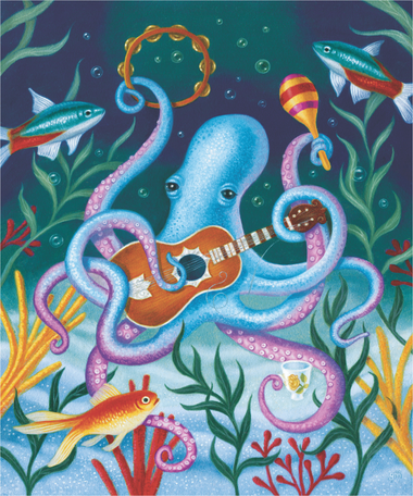Tentacle Tunes (504 Piece Wooden Jigsaw Puzzle) - Nautilus Puzzles - Wooden Jigsaw Puzzles For Adults
