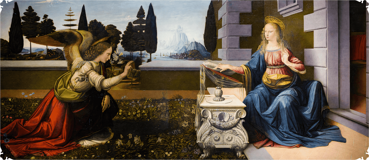 The Annunciation by Leonardo da Vinci (505 Piece Wooden Jigsaw Puzzle) - Nautilus Puzzles - Wooden Jigsaw Puzzles For Adults