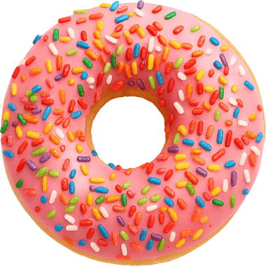 The Big Pink Donut (50 Piece Shaped Mini Wooden Jigsaw Puzzle) - Nautilus Puzzles - Wooden Jigsaw Puzzles For Adults
