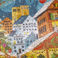 The Christmas Market (478 Piece Christmas Wooden Jigsaw Puzzle) - Nautilus Puzzles - Wooden Jigsaw Puzzles For Adults